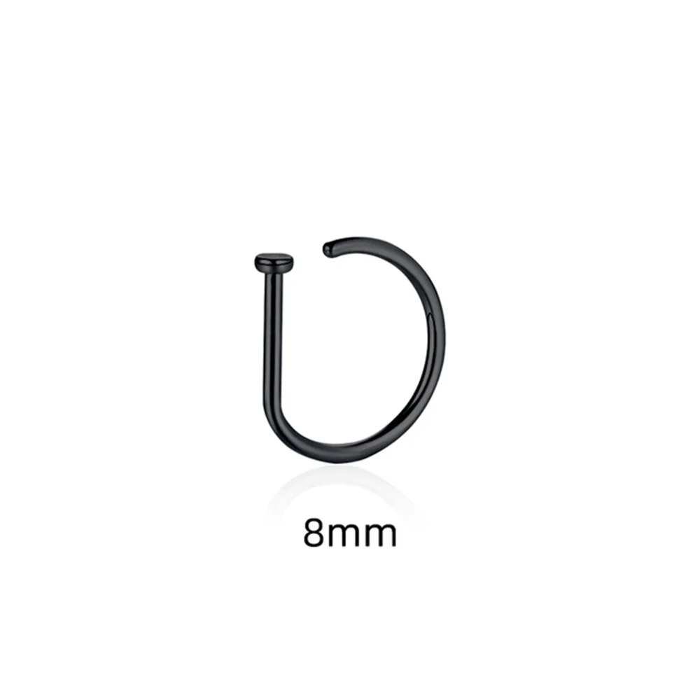 Women Men Fake Piering Nose Ring Earrings Fashion punk Non Piercing Nose Clip Stainless Steel Perforation Septum Body Jewelry 4
