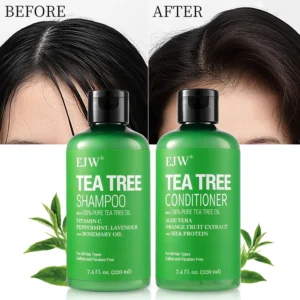 Tea Tree Oil Shampoo and Conditioner  Set| Refreshes Scalp, Soothes,Cleanses  Buildup, Clarifying for Oily Hair|Pure Tea Tree 1