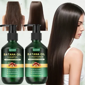 GSWP Batana Oil Shampoo Conditioner Set: Deeply moisturizes repairs, enhances shine and smoothness, soothes the scalp.100g+100g 1