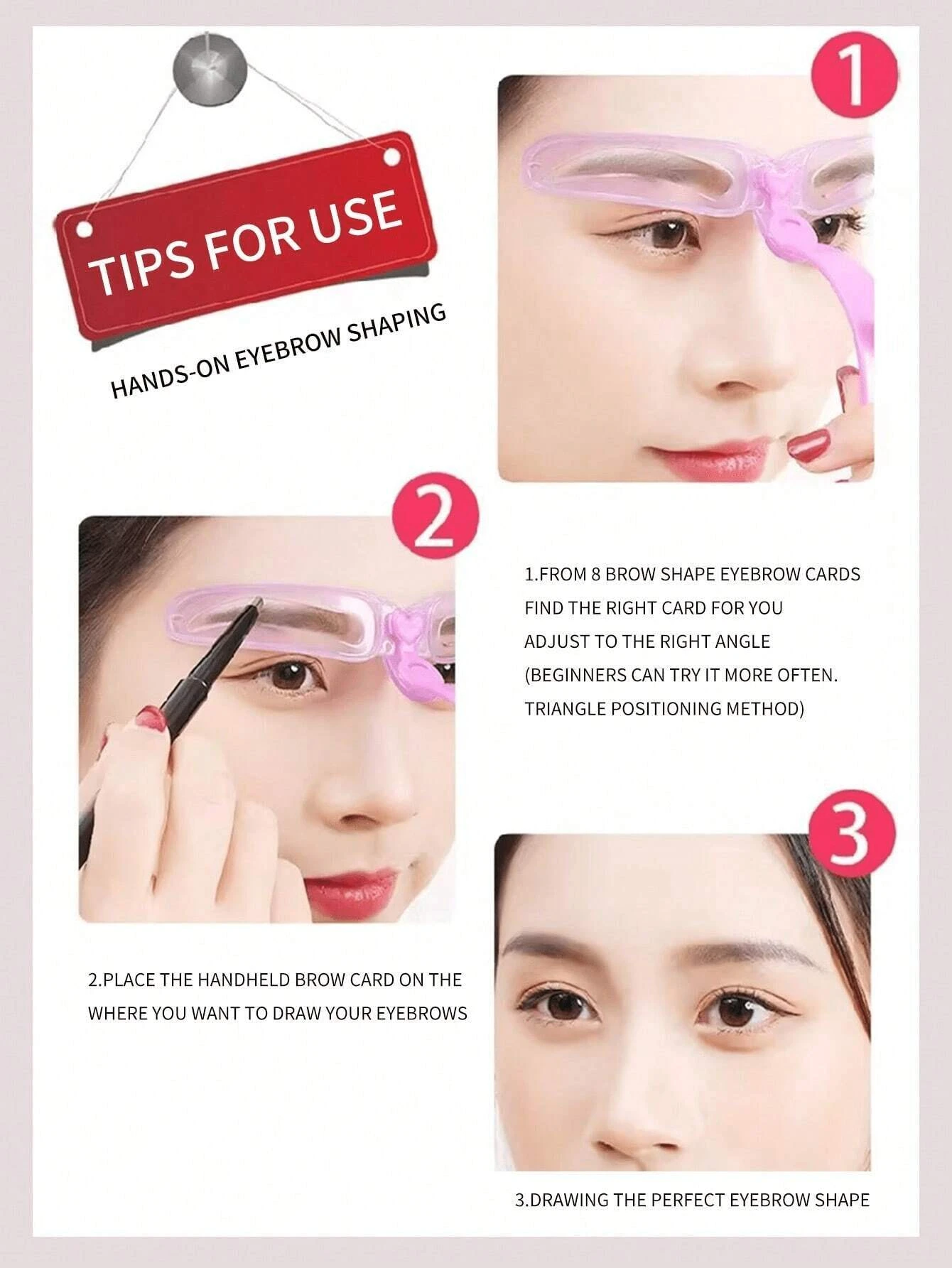 8Pcs Reusable Eyebrow Stencils,Eyebrow Shaping Kit,Eyebrow Makeup Template,Eyebrow Shaper-8 Styles For Different Eyebrow Shapes 4