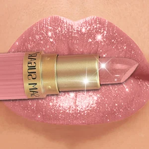 Pearlescent Pink Glitter Velvet Lipstick Metallic Waterproof Long Lasting Matte Shimmer Diamond Lipstick Women Makeup Cosmetic 1