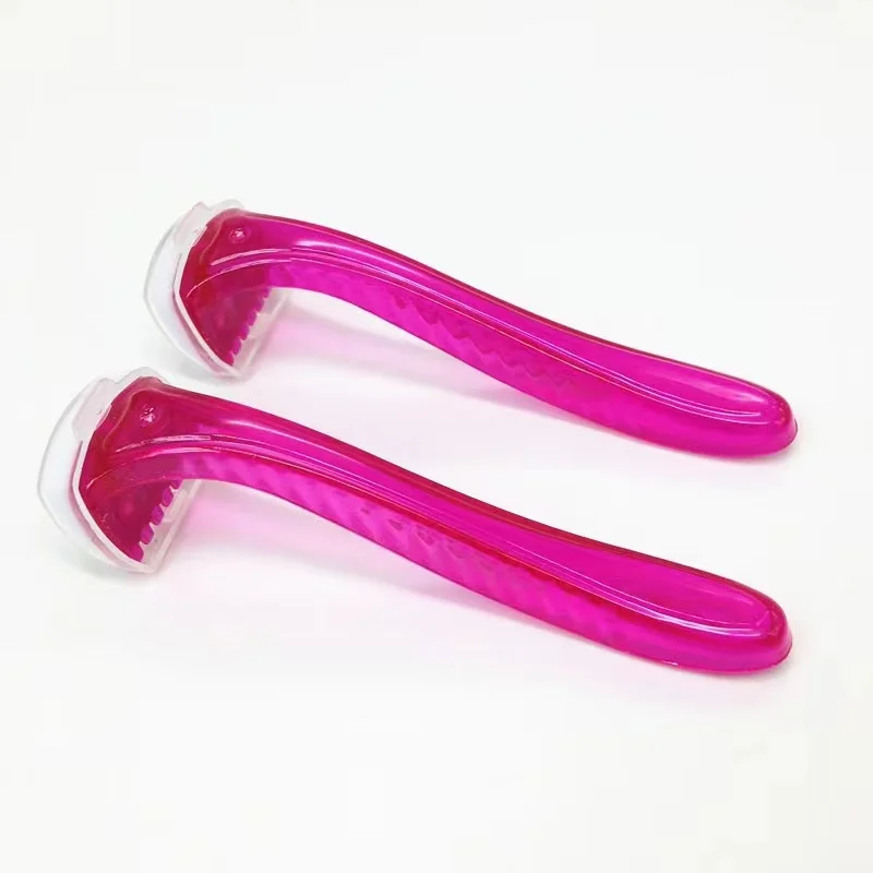 -5-30 Pieces Disposable Women Razor for Bikini Rose Color Plastic Handle with Comb Manual Leg Body Hair Shaver 4