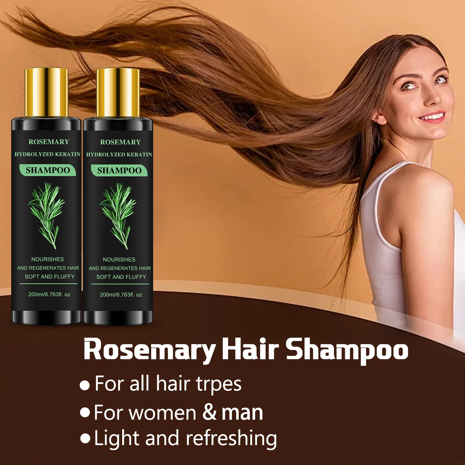Hair Shampoo For Fast Hair Growth Rosemary Hair Regrowth Shampoo Anti Hair Loss Effective,Hair care is healthier 2
