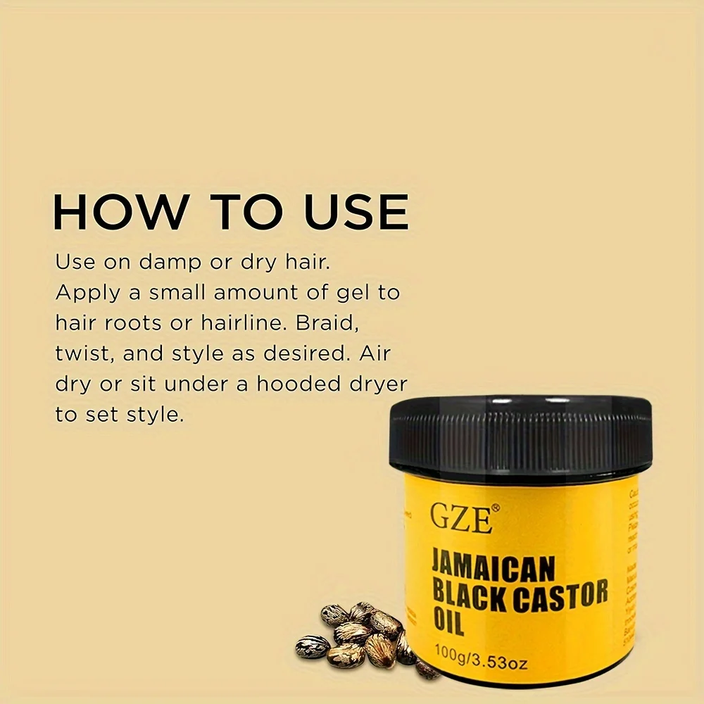 GZE JAMAICAN Black Castor Oil Pure Cold-Pressed for Hair Growth, Skin Moisturizing and Scalp Health - Promoting Thick Hair 3