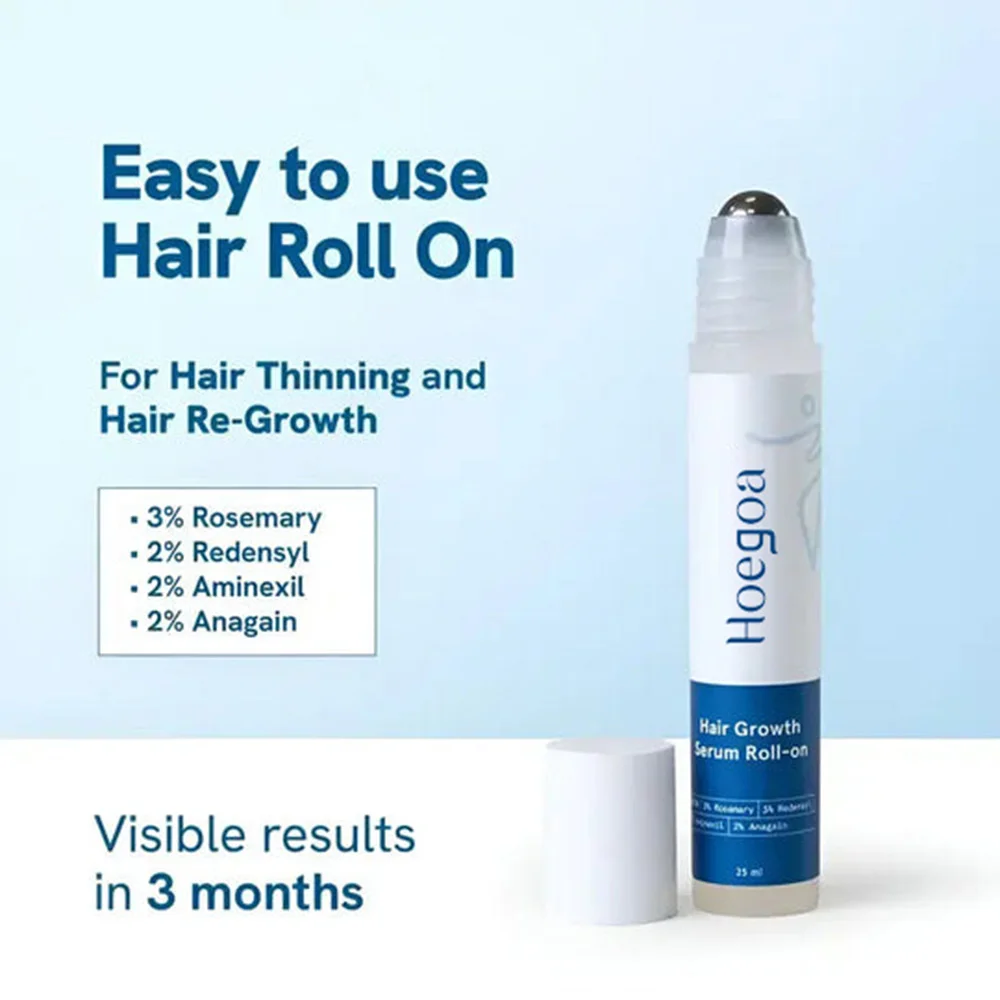 Roll-on Rosemary Hair Growth Serum Anti Hair Loss for Scalp Treatment Nourishing Strengthening Hair Roots Increases Hair Density 6
