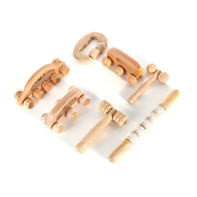 1 Pcs Wooden Massage Roller Tool, Manual Wooden Massager, Wood Back Massage Roller for Neck Leg Back Deep Tissue Muscle Massager 5