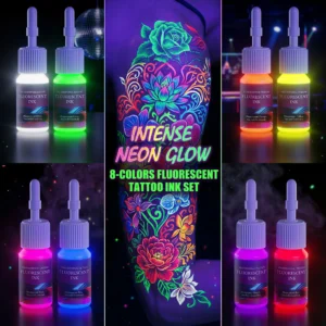 DM Fluorescent Tattoo Ink Set 8PCS 5ml Professional Tattoo Pigment Tattoo Painting Tattoo Supplies Professional Supply 1