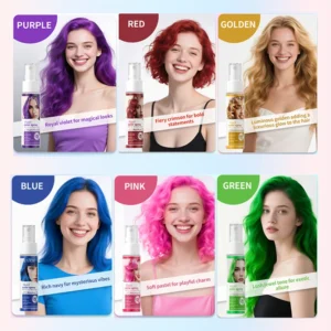 New Hair Color Spray Temporary Diy Hair Dye Spray Halloween Party Costume Instant Hair Styling Spray Disposable Hair Tools 30ml 1