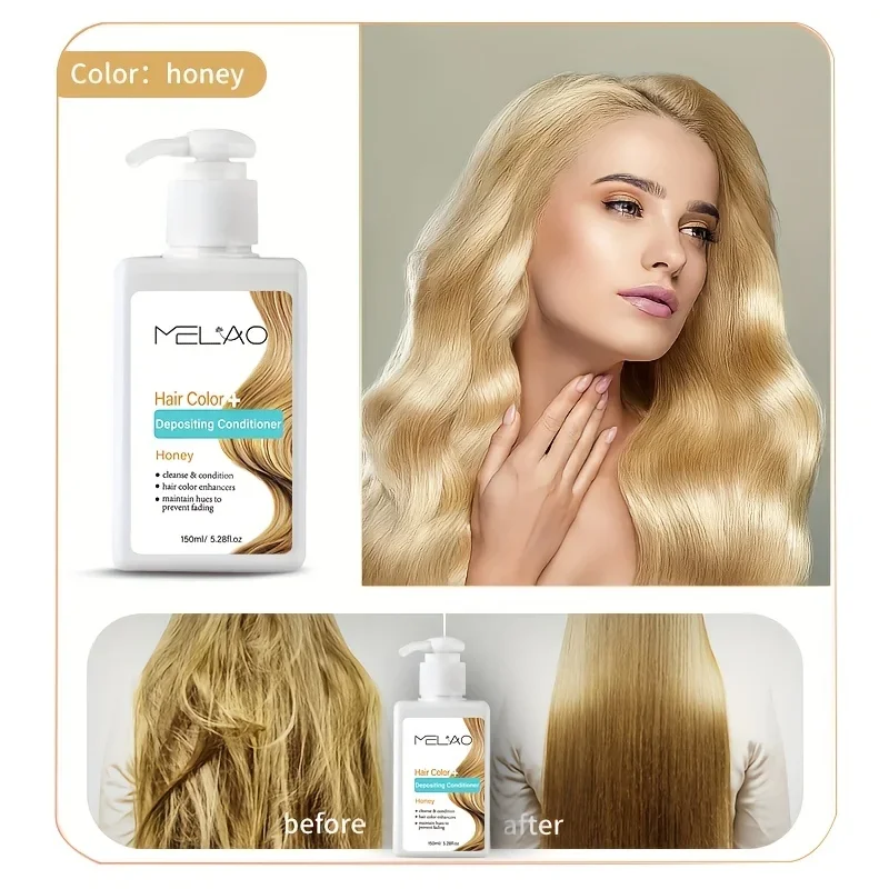 MELAO Hair Dye - Semi Permanent Hair Color Depositing Conditioner, Cruelty-free 4