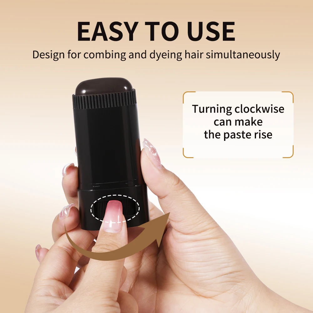 3 in 1 Hair Dye Stick with Comb Teeth - Waterproof, Sweat-Resistant Temporary Hair Color Corrector, Quickly Covers Gray Hair 3