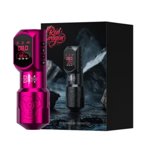 DM New Red-Dragon Wireless Tattoo Machine LED LargeScreen Customized Motor Wireless Tattoo Power Tattoo Gun For Permanent Makeup 1
