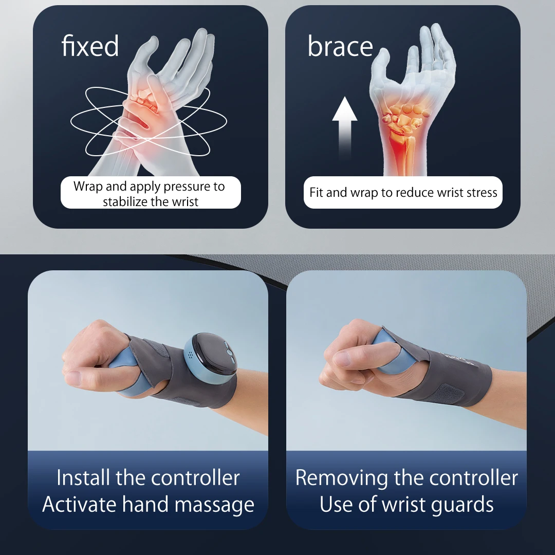 EMS Wrist Massager with Heat – Electric Muscle Stimulator for Carpal Tunnel & Wrist Pain, Portable Rechargeable Device 3