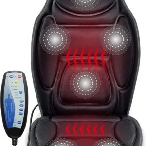 Massage Seat Cushion with Heat - 6 Vibration Nodes, 2 Heat Levels, Chair Pad for Home Office 1