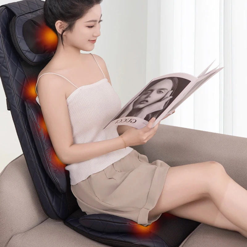 Full Body Massage Seat Cushion with Heat Vibration Warmer Back Massager for Chair Pad Kneading Christmas Gifts for Women Men 2