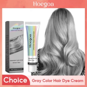 Gray Color Hair Dye Cream Smoky Gray Punk Style Light Color Silver Hair Permanent Professional Hair Colors Dye Wax For Women Men 1