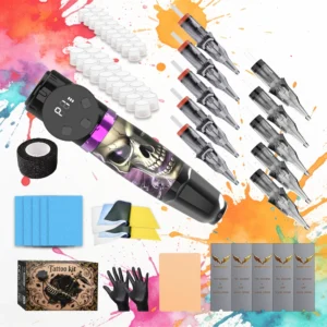 Goldplume Tattoo Pen Set - Includes 10 Tattoo Needles, Tattoo Machine Set (with Wireless Tattoo Power Bank and Professional Tattoo Supplies) 1