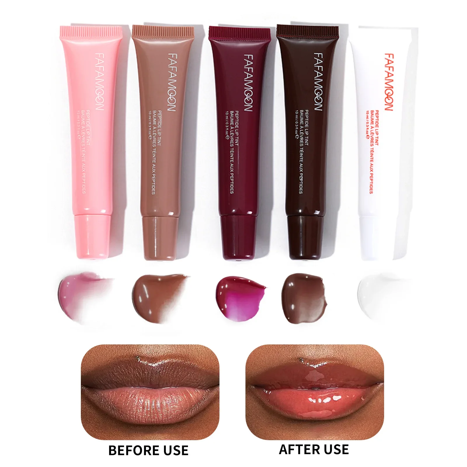 1pcs Soft Tube Mirror Lip Gloss Lip Oil Nude Brown Plumping Lip Gloss Moisturising Transparent Lipgloss Beauty Cosmetics Makeup 3