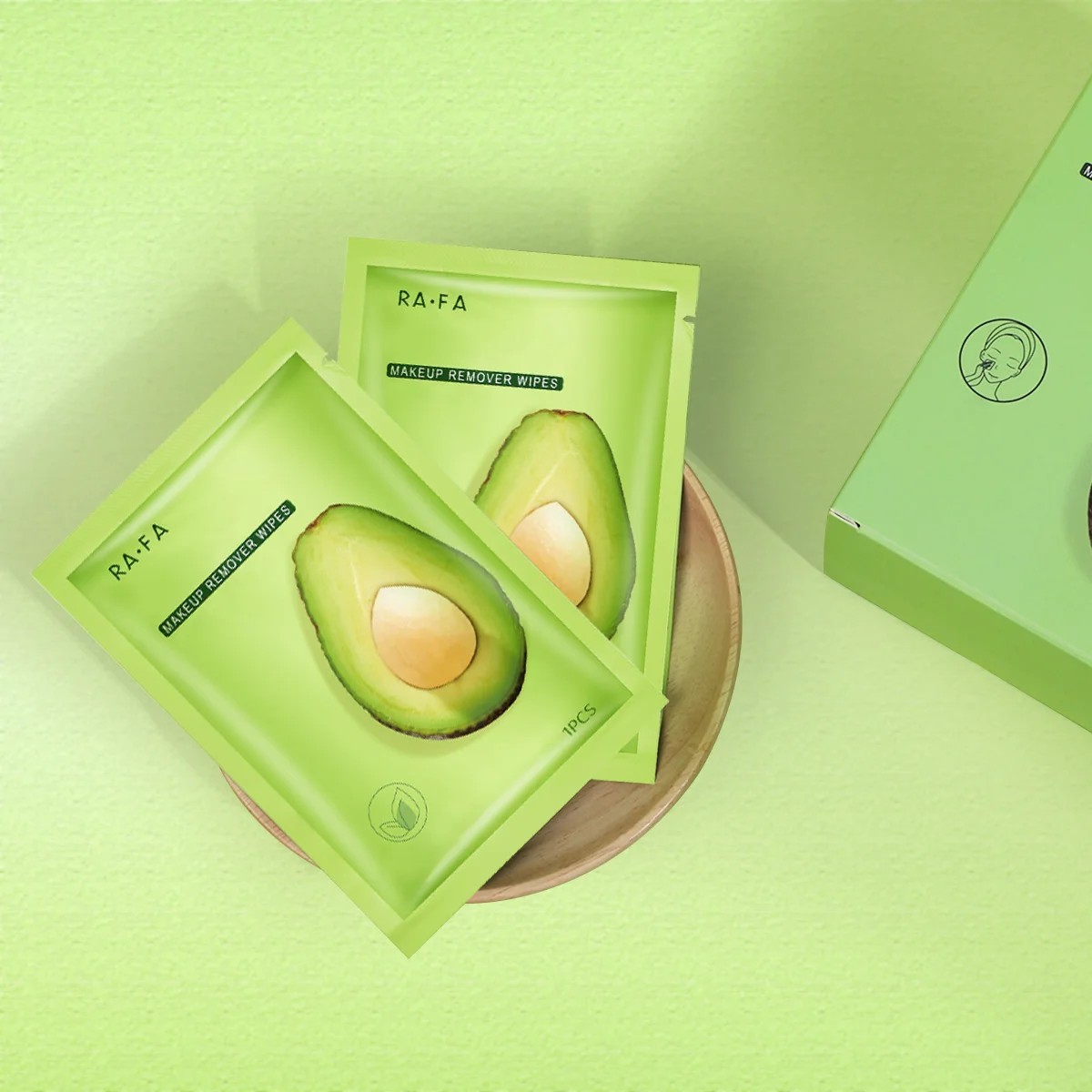 1/2/3 box of avocado makeup remover wipes, gently remove makeup and deeply clean facial skin, individually packaged. 2
