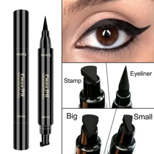 1 Pcs Black Wings Stamp Liquid Eyeliner, Easy Cat Eye Template Makeup Tool Anti-smudge, Vamp Wing, Lasting Waterproof Anti-sweat 1