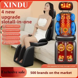 XINDU Shiatsu Massage Cushion with Heat Massage Chair Pad Kneading Back Massager for Home Office Seat Use Exclusive Sales 1