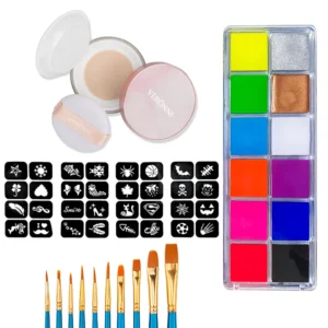 Blacklight UV Glow Paint 12 Colors Fluorescent Neon Oil Face Body Paint Palette Loose Powder Party Cosplay Makeup Cosmetics 1