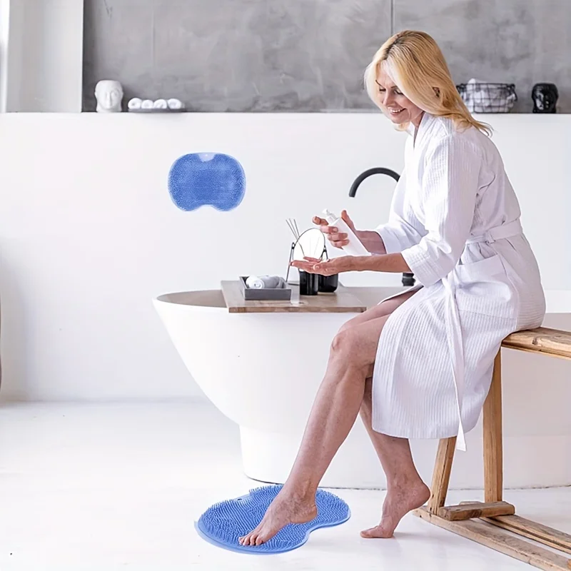 1pc Anti-Slip Shower Foot Scrubber Massager - Exfoliating Pads to Promote Blood Circulation, Bathroom Accessories 4