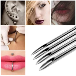 1/3/5Pcs Disposable Body Piercing Needles Medical Needle for Navel Nipple Lip Navel Ring Kit Surgical Steel Tool 1
