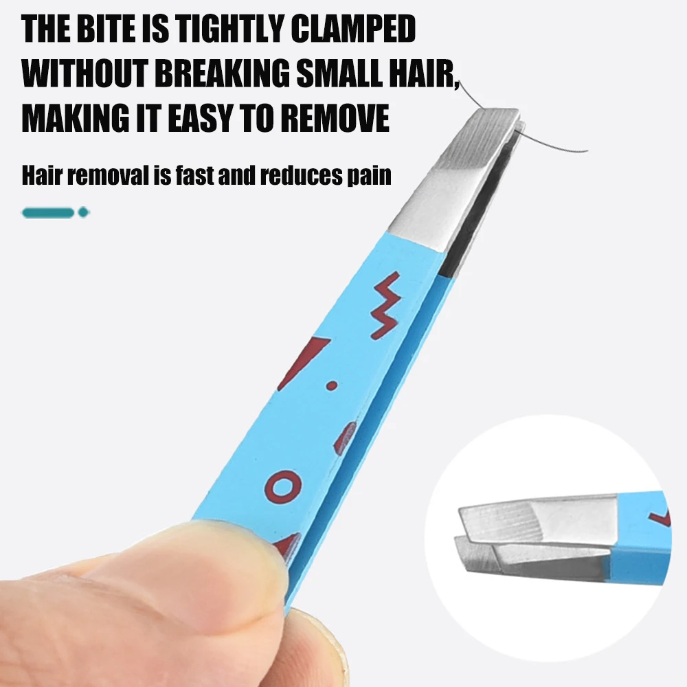 Colorful Eyebrow Tweezers Professional Stainless Steel Tweezers For Men and Women Beauty Clips Facial Hair Removal Makeup Tools 4