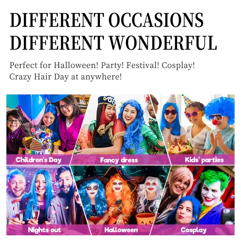 Temporary Hair Color Spray One-Time Hair Dyeing Instant Hair Salon Multi Color Hair Dye Makeup Chalk Washable DIY Party Styling 6