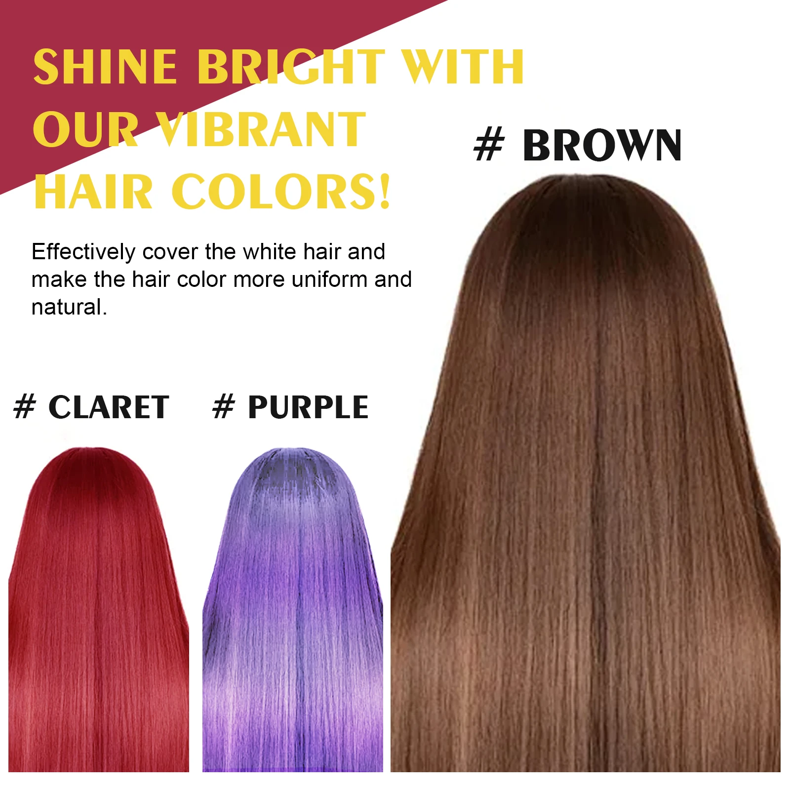 Instant Coloring Shampoo Natural 5 Colors for Men Women DIY Hair Dye Coloring Care Gentle Non-Irritating 100ml Hair Dye Shampoo 2