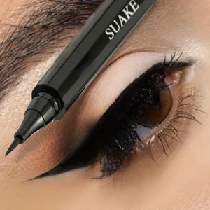 Black waterproof, sweat-proof, and smudge-proof eyeliner creates a natural look and glides on quickly and easily. 1
