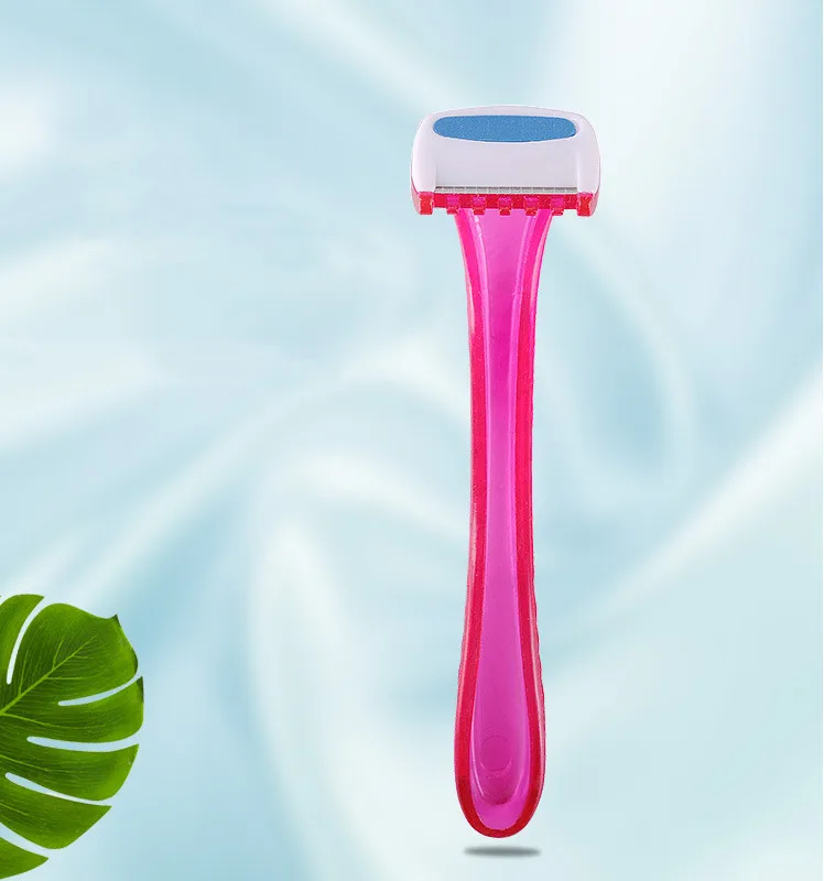 -5-30 Pieces Disposable Women Razor for Bikini Rose Color Plastic Handle with Comb Manual Leg Body Hair Shaver 5