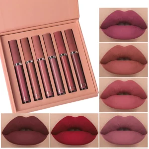 Holiday Gift Box 6PC/Set Matte Velvet Lip Gloss Waterproof Moisturizing Long-lasting Liquid Lipstick 1