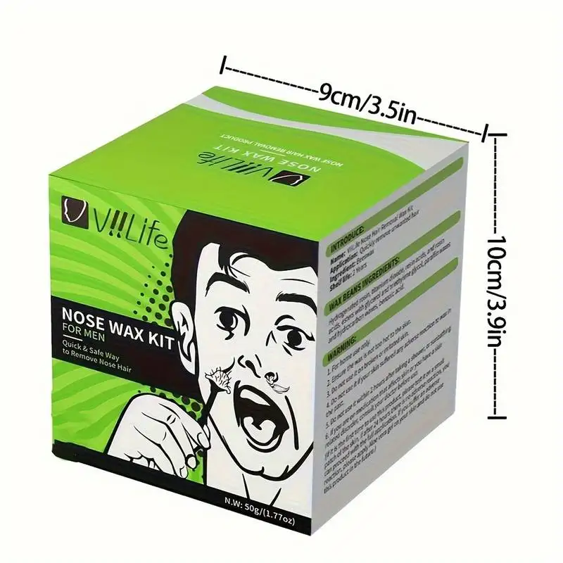 Wax beanPortable Painless Nose Wax Kit For Men & Women Nose Hair Removal Wax Set Paper-Free Nose Hair Wax Beans Cleaning Wax Kit 3