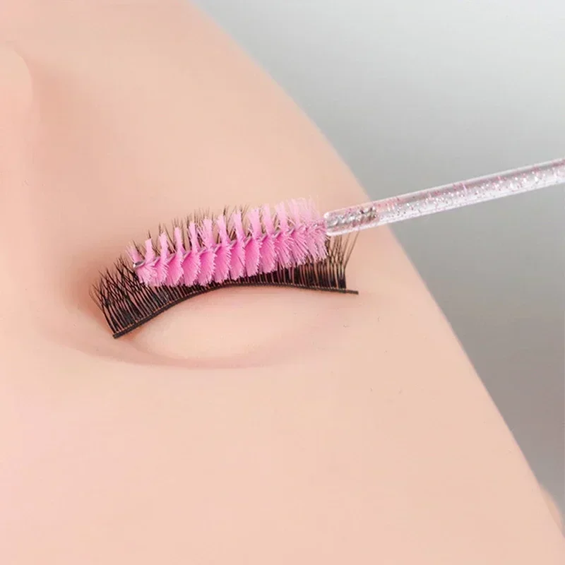 100pcs Disposable Eyelash Brushes Spoolies Micro Lash Mascara Wands Combs Wholesale for Eyelash Extension Makeup Cosmetic Tools 6