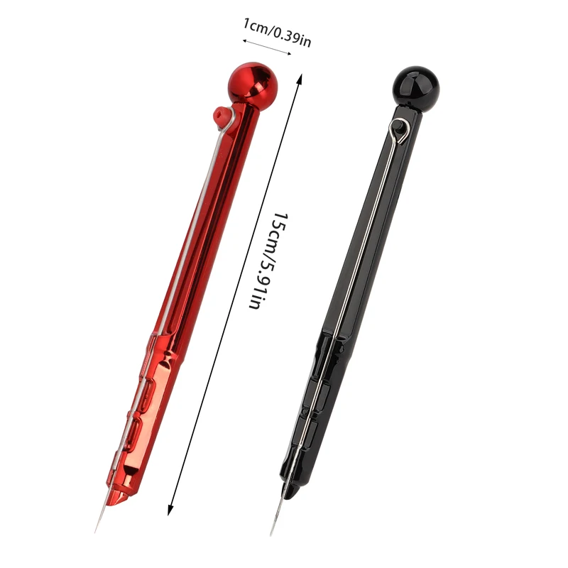 1 Set Hand Poke Pen and Stick Tool Tattoo Needle Holder 15ml black and redTattoo Ink Cup Pigment Glover Grommet Bandage Kit 5