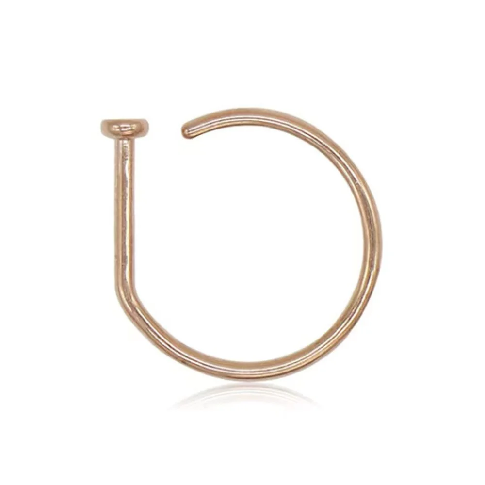 Women Men Fake Piering Nose Ring Earrings Fashion punk Non Piercing Nose Clip Stainless Steel Perforation Septum Body Jewelry 6