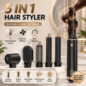 Multi-In-One Hair Dryer Styler, Hot Air Comb, Detachable Brush, Straightening & Curling Dual-Use, Household Hair Styling Tool 1