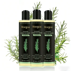 3pcs Rosemary Hair Growth Shampoo Thickening Hydrolyzed Keratin Dry Frizzy Damaged Repair Moisturizing Scalp Cleaning Shampoo 1