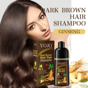 Natural Ginseng 3 in 1 Hair Color Shampoo, 500 ml, Long Lasting Color,Black and Dark Brown,Nourishing Formula for Men and Women 1