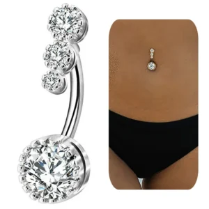 Crystal Belly Piercing Snale Skull Button Rings Bar Barbell Drop Dangle Navel Rings  Nombril Ombligo Ring Women Men Body Jewelry 1