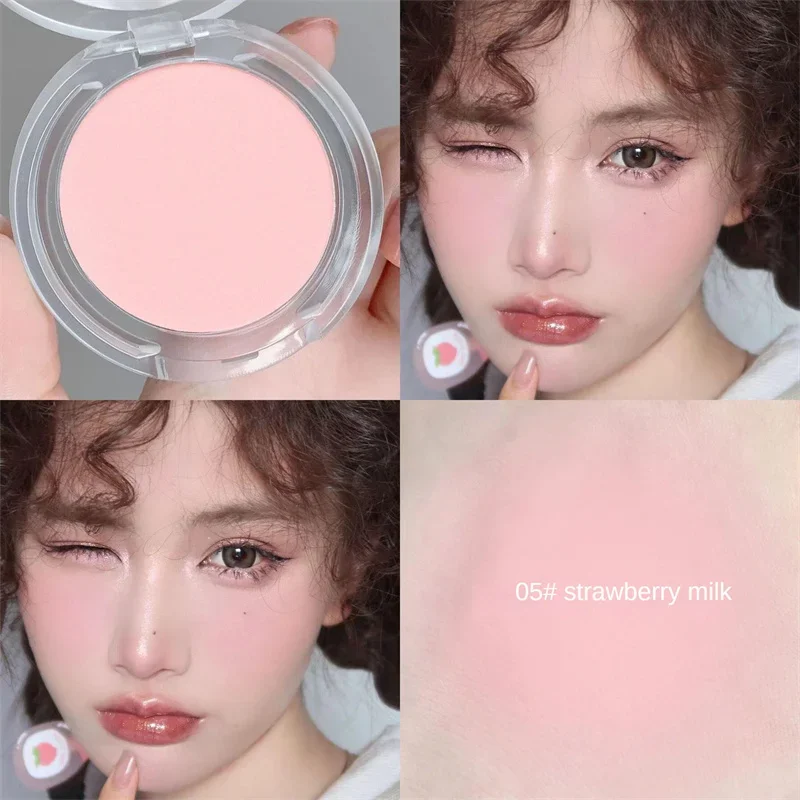 Monochrome blush Matte Natural Cheek Color Brightening Face Waterproof Facial Contouring Makeup Blush Powder Soft Makeup 6