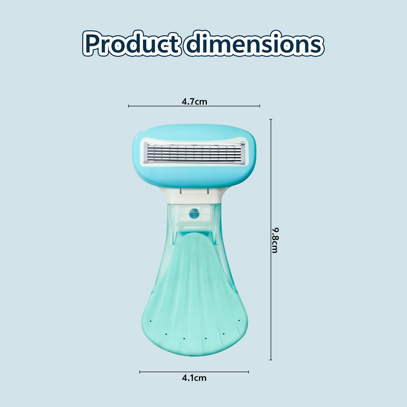 Women's Manual Razor, 1 Handle + 1 Pvc Storage Box + 1 5-Layer Stainless Steel Blade, Suitable for Facial Cleansing, Bikini, Underarm, and Private Area Shaving 6