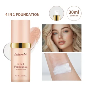 2pcs Waterproof Color Changing Foundation 4 in 1 SPF 30 Hydrating Long Lasting Brightening Concealer Coverage Makeup 1