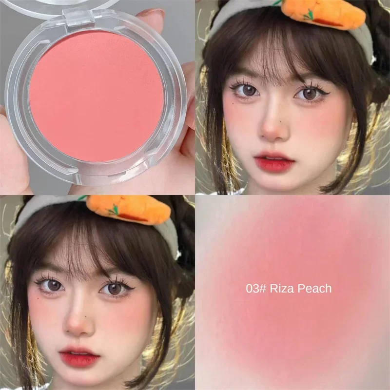 Monochrome blush Matte Natural Cheek Color Brightening Face Waterproof Facial Contouring Makeup Blush Powder Soft Makeup 4