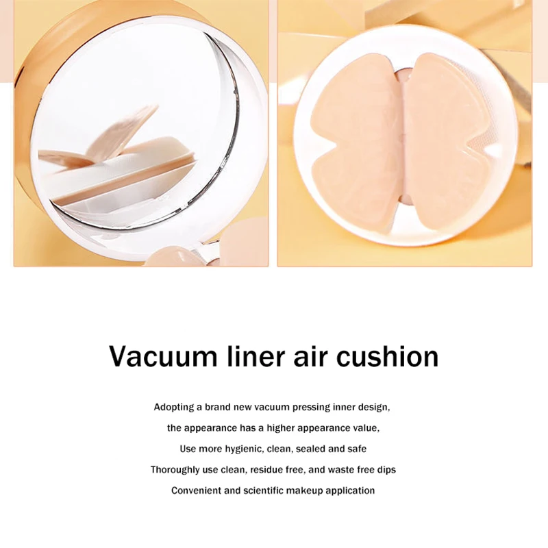 Air Cushion BB Cream Moisturizing Foundation Concealer Whitening Oil-control Waterproof Butterfly Powder Puff Makeup Cosmetics 3