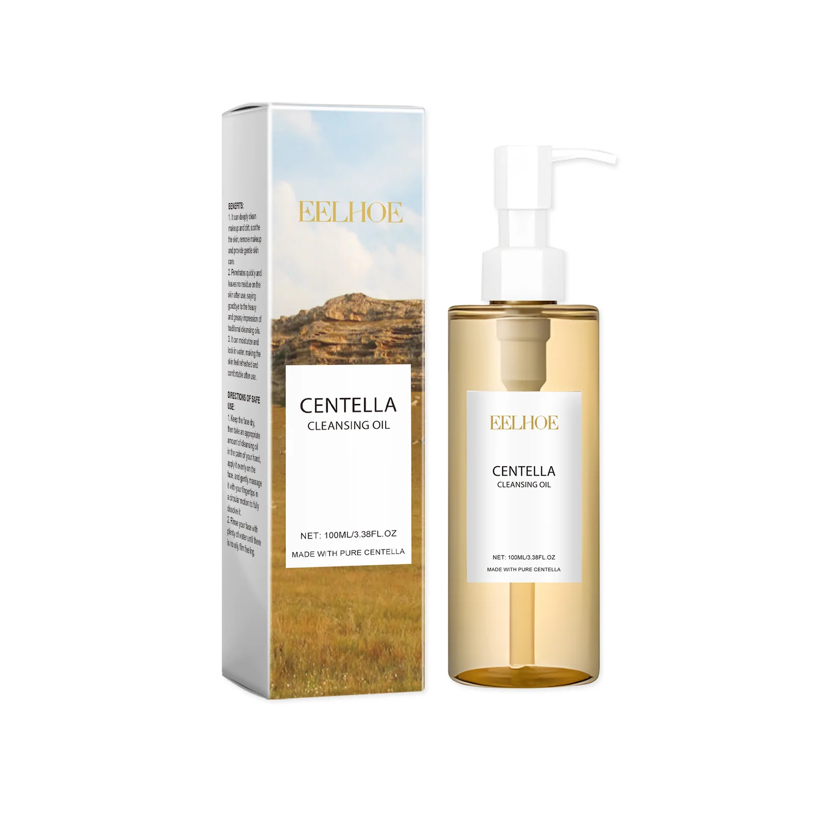 Centella Cleansing Oil Makeup Remover Gentle Facial Cleansing Moisturizing Vitamin E Oil Control Shrink Pores Skincare Products 2