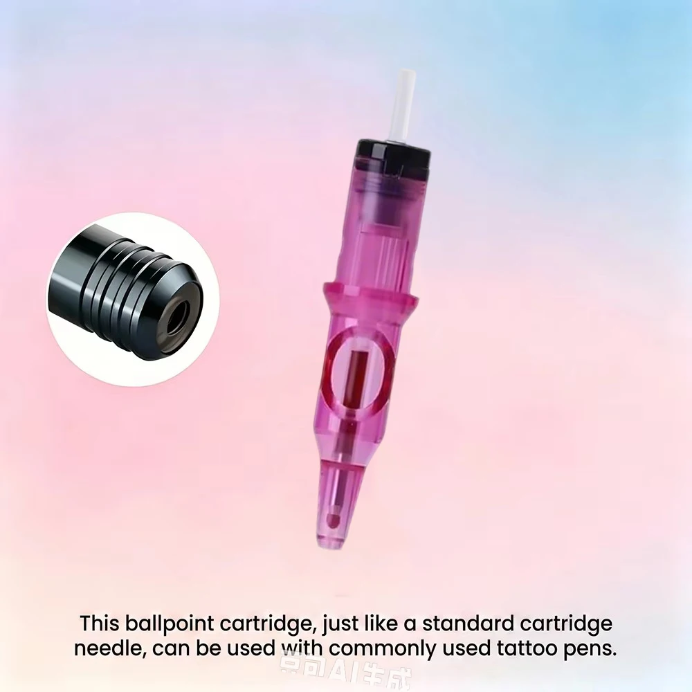 Ballpoint Tattoo Machine Kit Tattoo Pen Machine Set with Wireless Power Ballpoint Cartridge Needles for Tattoo Artist Beginner 6