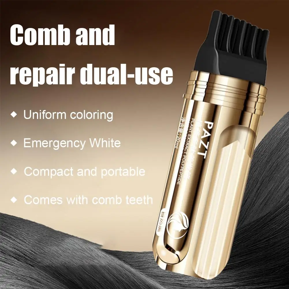 White Hair Covering Pen, Hair Root Touch Up Stick, Gray Hair Concealer, Water-Resistant Quick-Dry, Hair Color Makeup Lasting 5