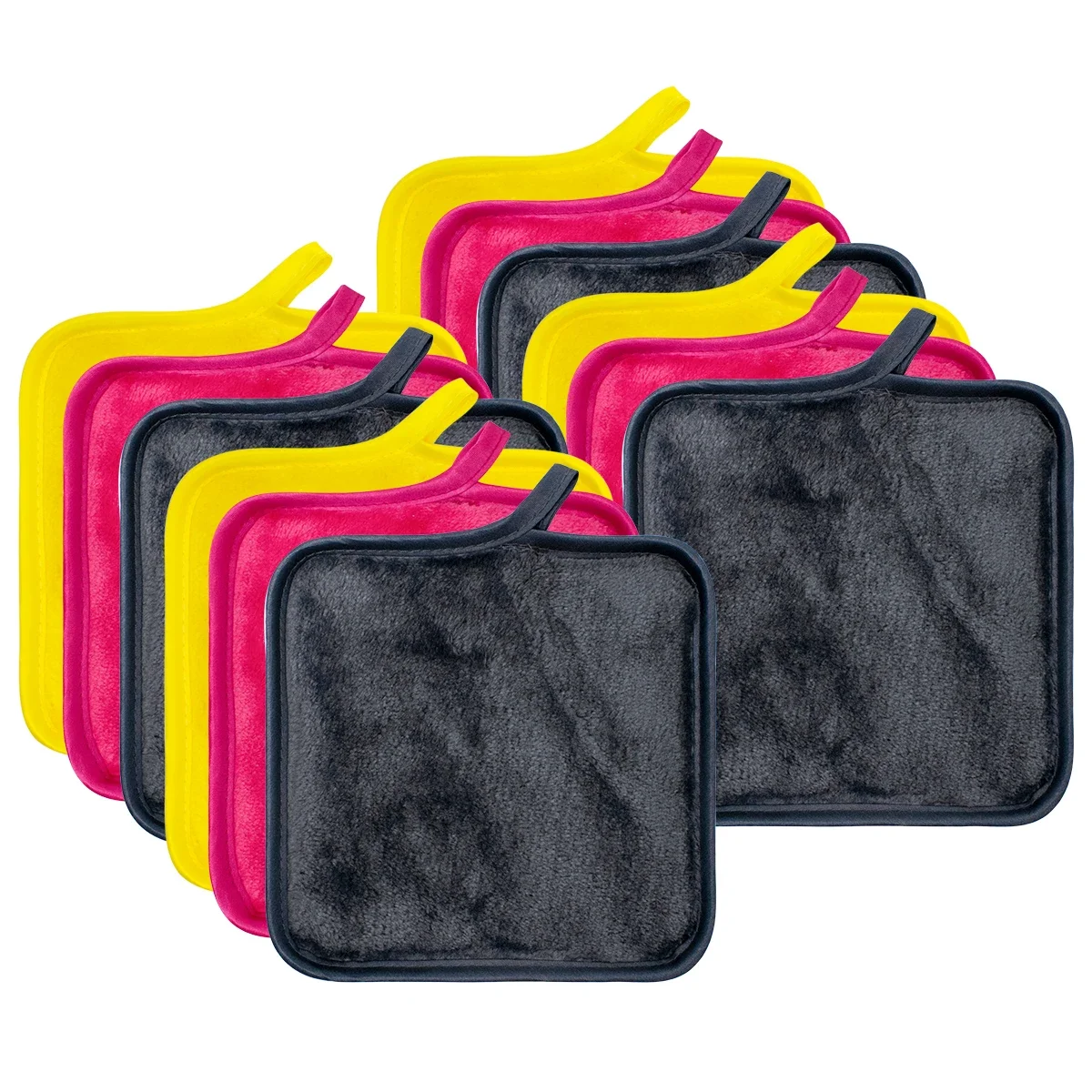 12Pcs Makeup Remover Pads Reusable Facial Pads Makeup Eraser Microfiber Facial Towel Face Cleaner Cleaning Wipes Skincare Beauty 4